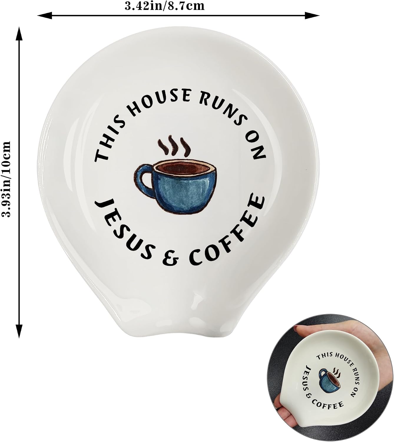 Soporte cuchara café cerámica regalo para amigos