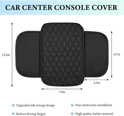 Funda consola automóvil piel sintética 2 bolsas