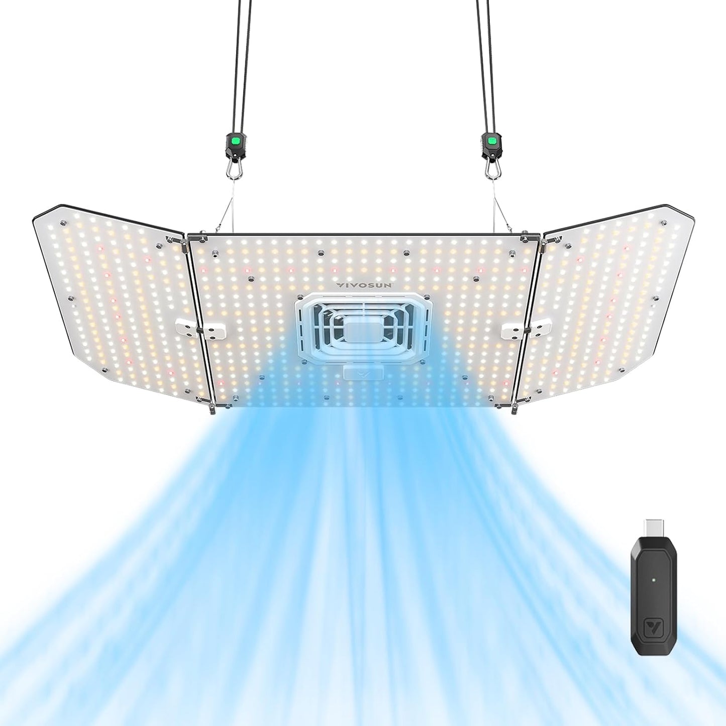 Luz LED crecimiento 200W con ventilador GrowHub E25
