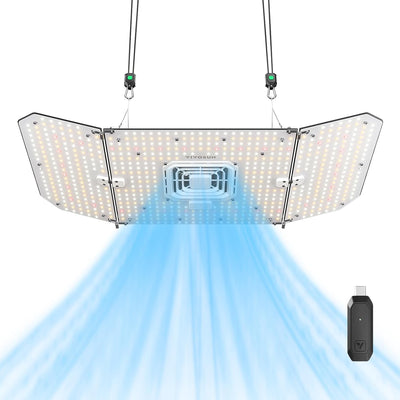 Luz LED crecimiento 200W con ventilador GrowHub E25