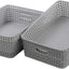 4 Pzas Cestas Plástico Almacenamiento Oficina A4 Gris