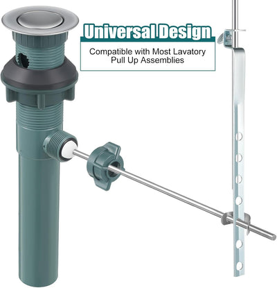 Juego 2 varillas drenaje desplegables universal para lavabo cromado