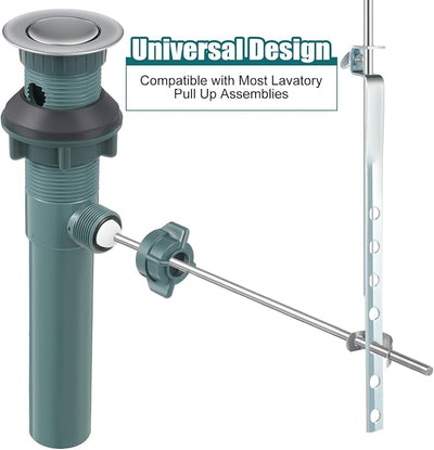 Juego 2 varillas drenaje desplegables universal para lavabo cromado