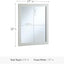 Espejo rectangular marco madera blanca 24x30pulg