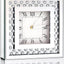 Reloj escritorio 8x8pulg cristal brillante espejo plateado
