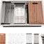 Estación fregadero cocina 27x19pulg acero inox 16-10pulg
