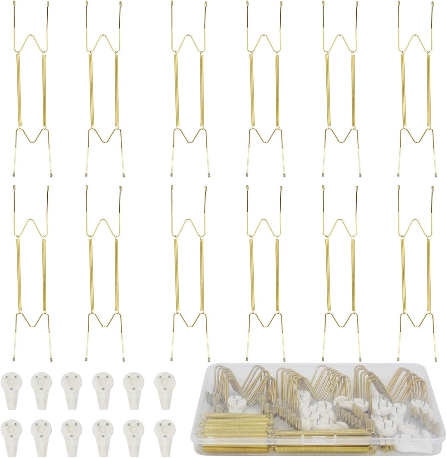 Perchas acero inox 12" para colgar placas pack 12