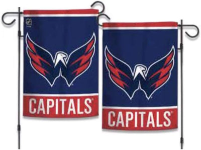 Bandera jardín doble cara 12x18" Washington Capitals