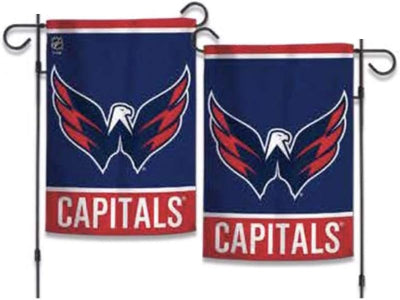 Bandera jardín doble cara 12x18" Washington Capitals