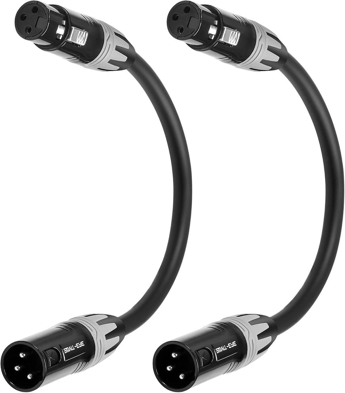 Cable XLR macho a hembra 3 pines negro 22 AWG OFC