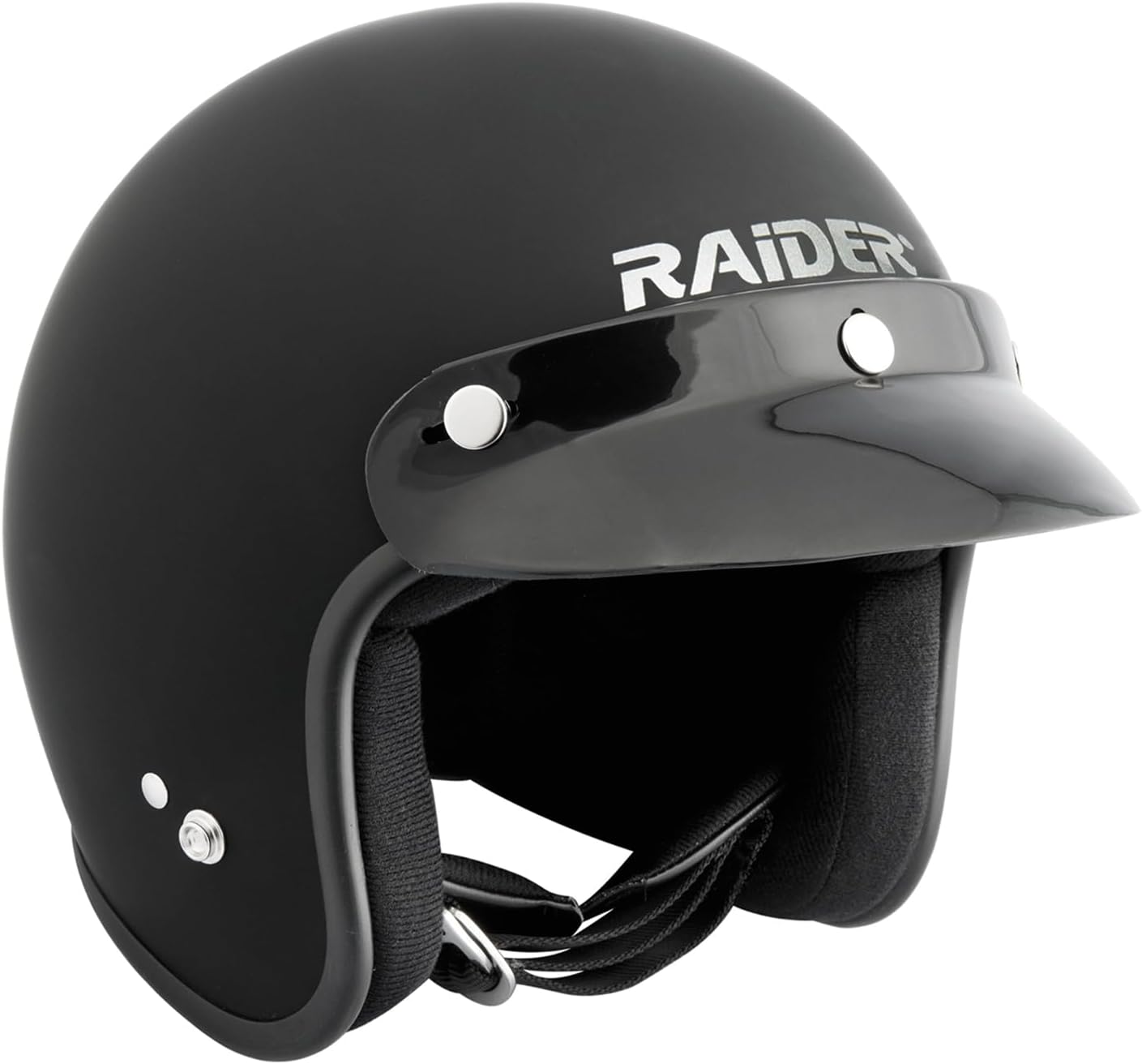 Casco Cara Abierta para Motocicleta con Visera y Ventilación