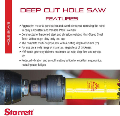 Sierra corona bimetálica HSS para metal acero madera 3-3/8