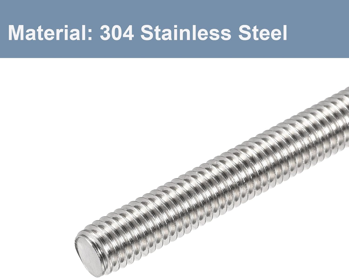Varilla roscada M4 acero inox 304 4.724pulg para anclaje