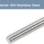 Varilla M6 x 5.9pulg acero inox 304 paso M6-1 para anclaje