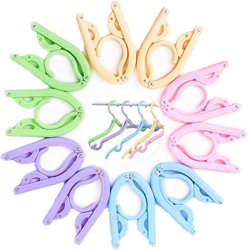 10 Pzas Perchas Plegables Tendedero Secado Ropa