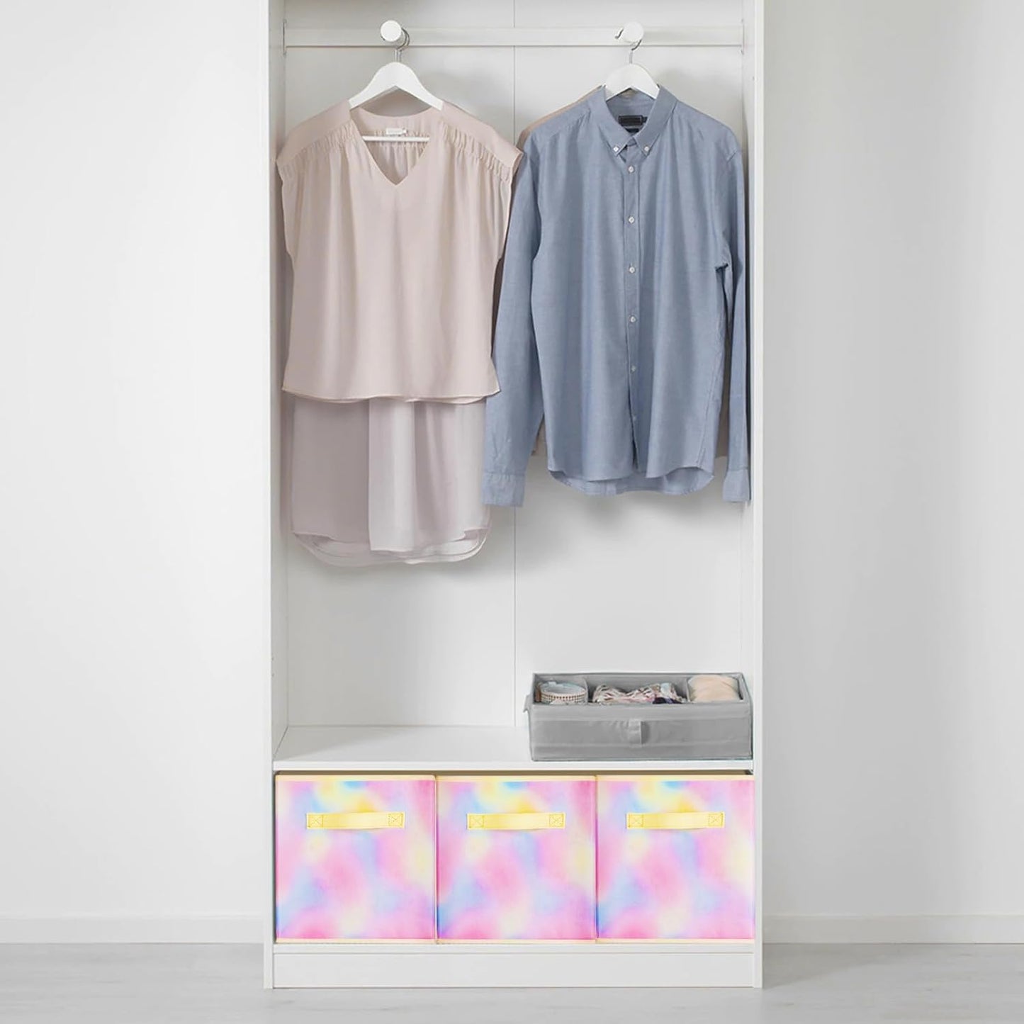 Cubos plegables tela con asas para closet 10.5x11x10.5