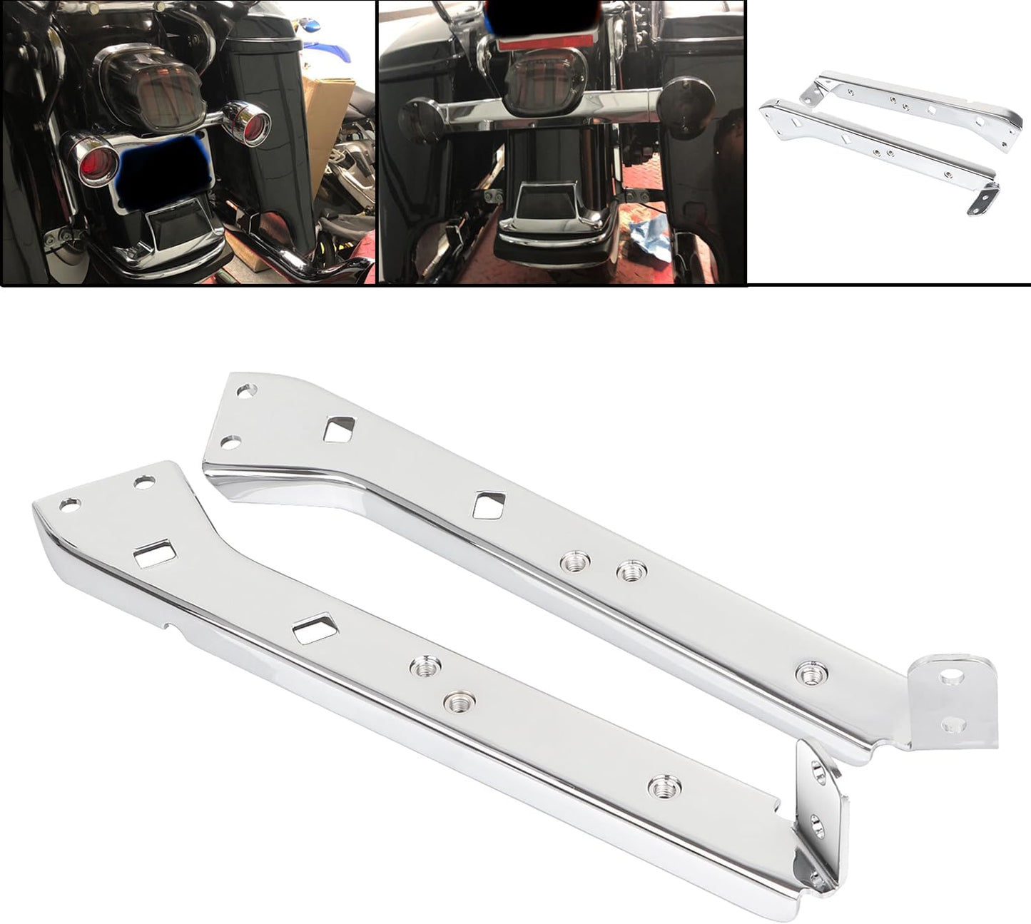 Soportes riel trasero Harley Touring 1985-08 cromado
