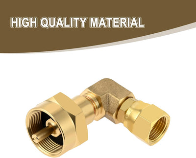 Adaptador codo quemador propano 1lb SAE latón 3/8pulg 90grados