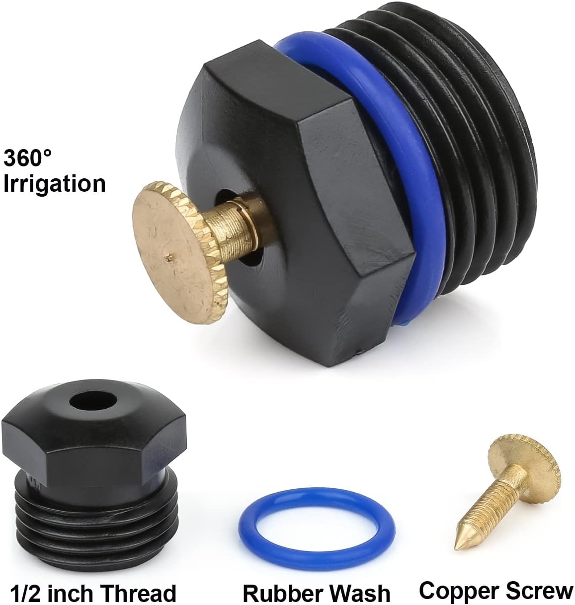 Boquilla atomizadora 20 pzas 1/2" ajustable 360 grados riego