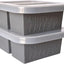 Bandeja silicona congelador 1 taza tapa apilable pack 2