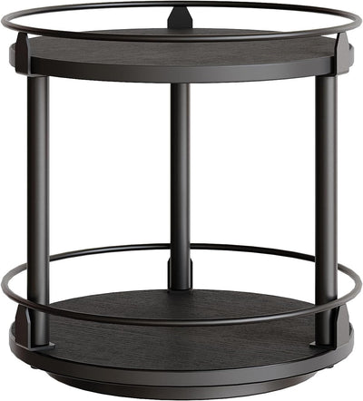 Estantería especias giratoria 2 niveles con soporte cafetera