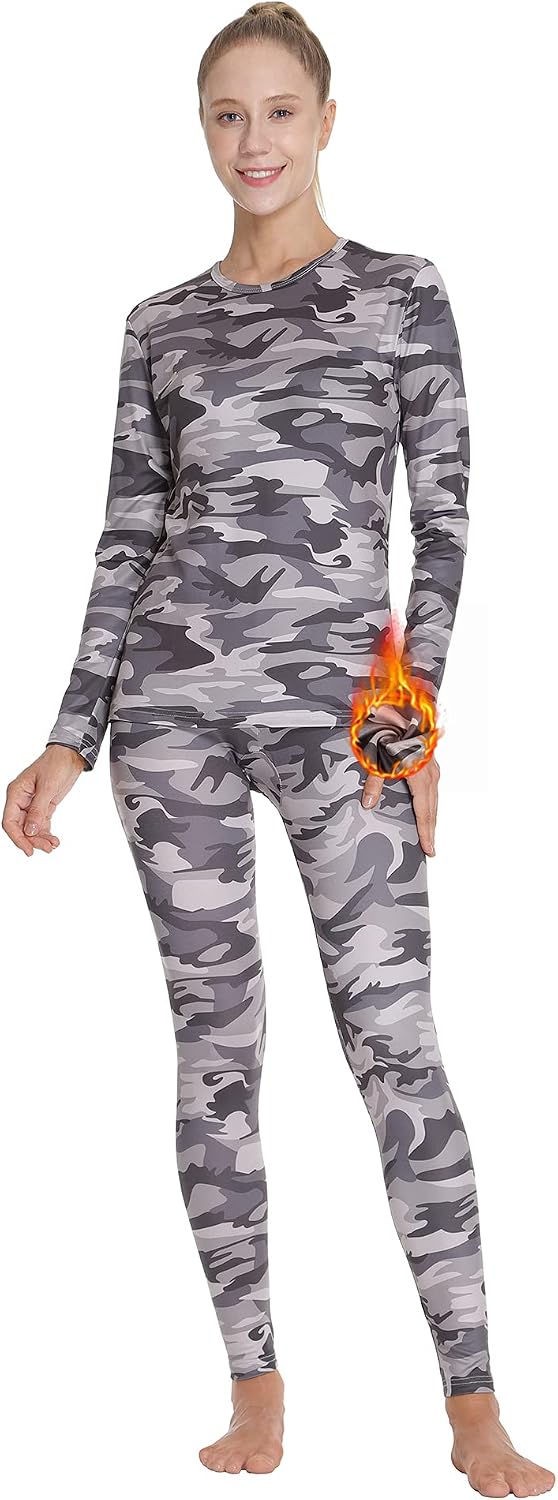 Conjunto ropa interior térmica mujer forro polar suave