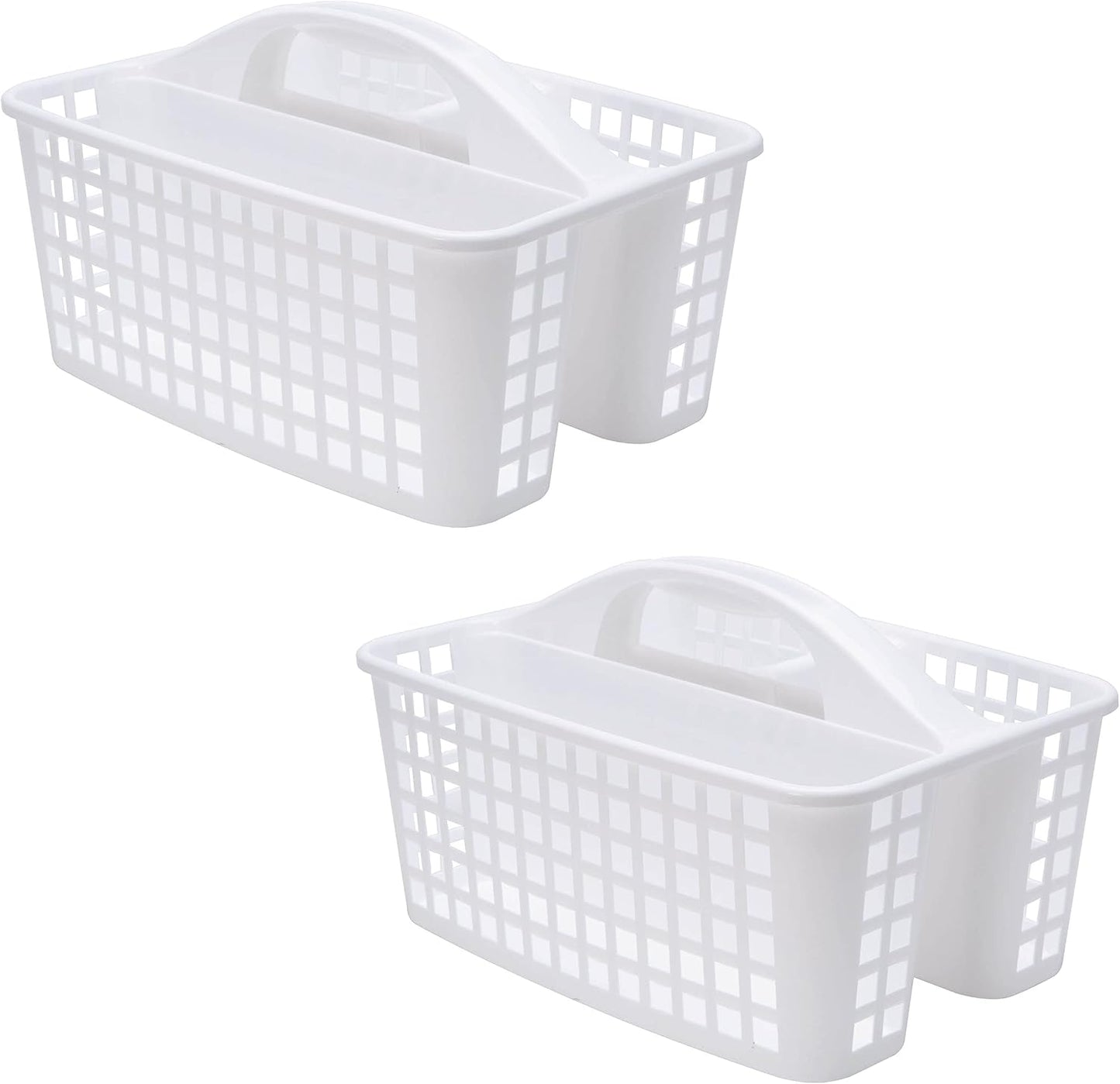 2 Cajas Utilitarias 12x9.2x7.5" 3 Compartimentos Blanco