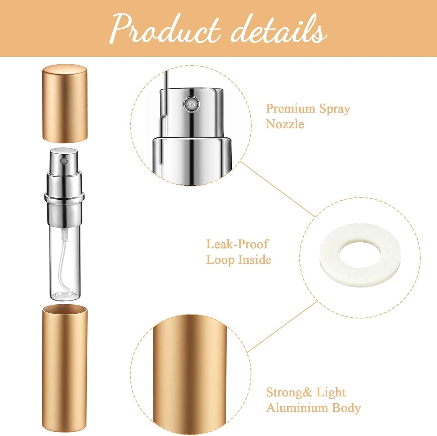 105 Pzas Atomizador Perfume 5-10ml Recargable Viaje