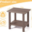 Mesa auxiliar Adirondack 2 niveles 16.5" para patio