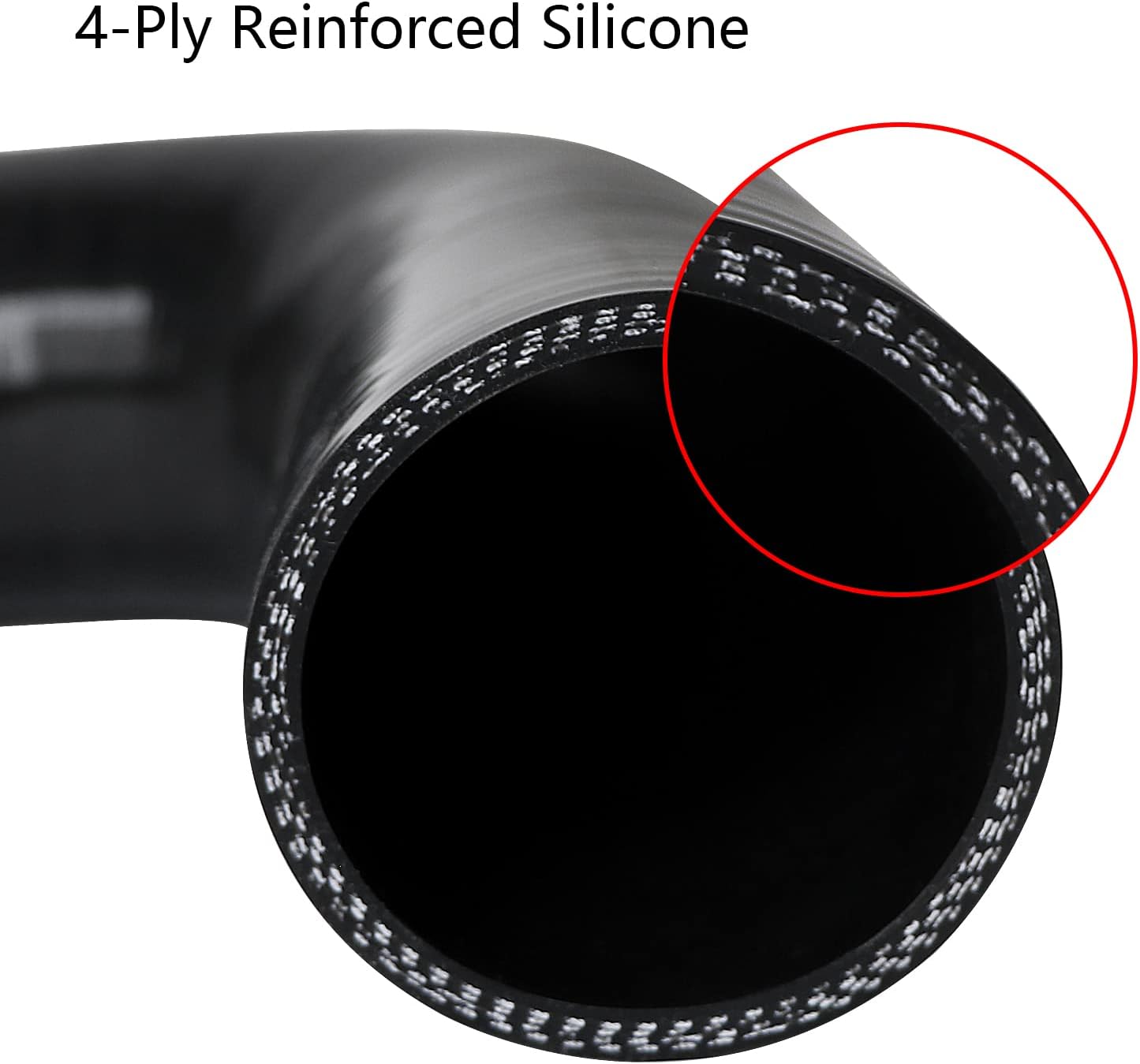 Acoplador codo silicona 4" ID 8" pierna tubo admisión turbo