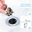 Drenaje cromado para fregadero baño con tapón desplegable
