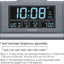 Reloj despertador digital 6.6pulg USB carga pantalla grande