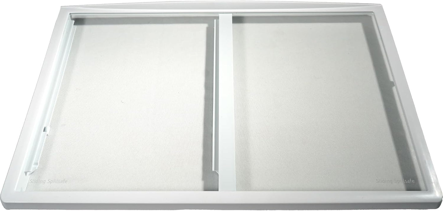 Estante antiderrames para refrigerador blanco
