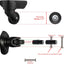 Ruedas giratorias goma para maleta set 4 45x18mm