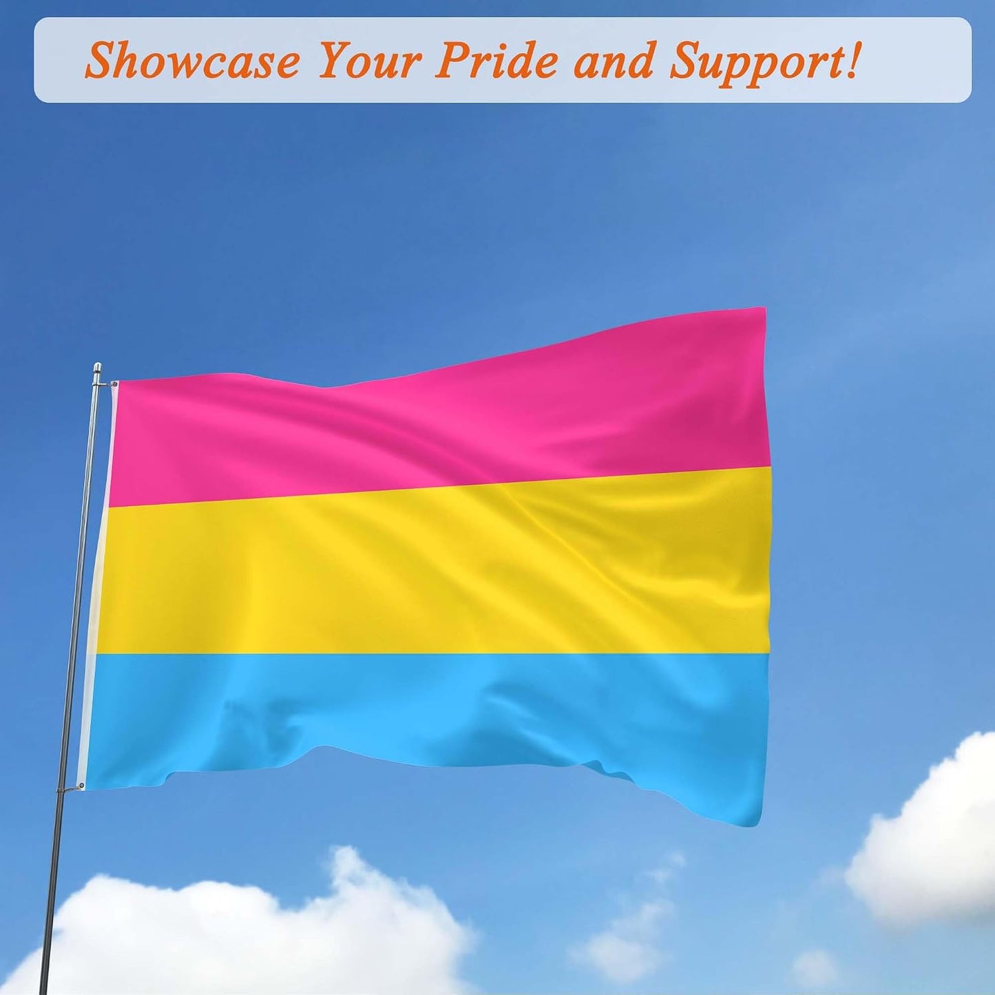 Bandera pansexual 3x5ft decoración orgullo arco iris