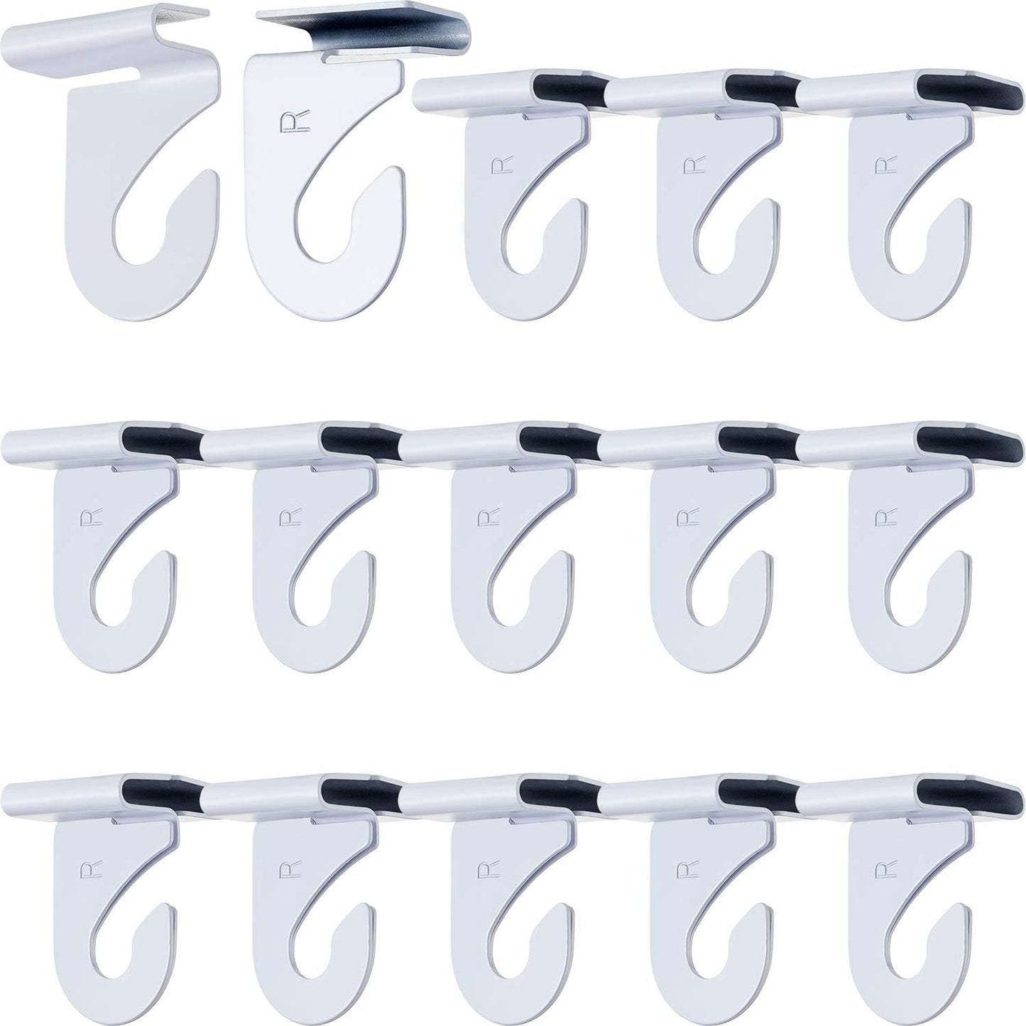 20 Pzas Ganchos Techo Colgantes Aluminio Blanco para Aula