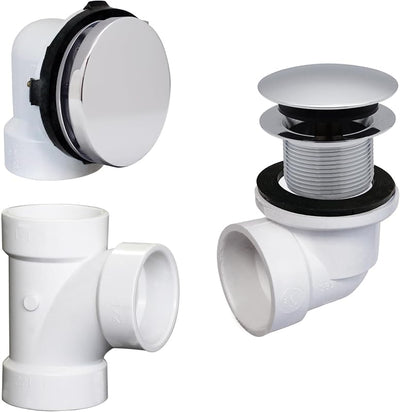 40 Plomeros PVC con Desagüe Baño Cromo Pulido D593PHRK-26