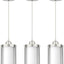 Luces colgantes níquel cepillado isla cocina pack 3
