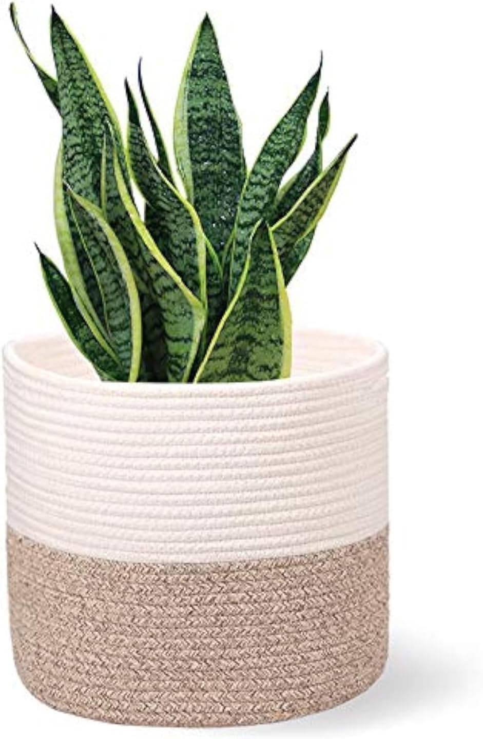 Cesta plantador 11pulg cuerda algodón decoración moderna