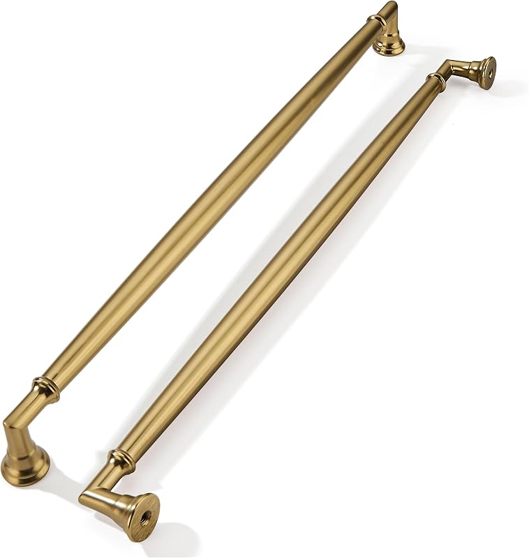 10 Tiradores Gabinete 10" Bronce Champán Latón Sólido