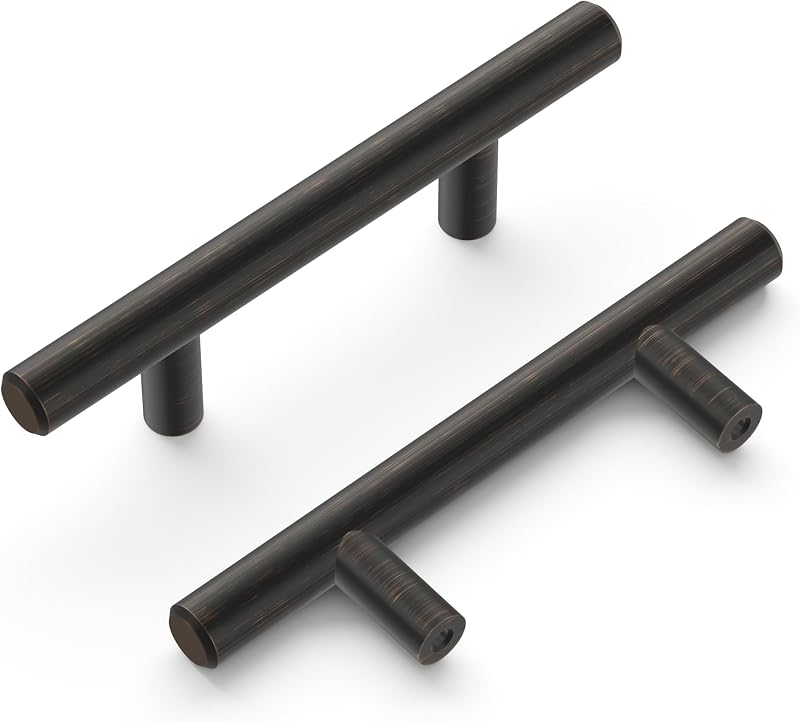 Tiradores barra 2.5" bronce vintage set 10