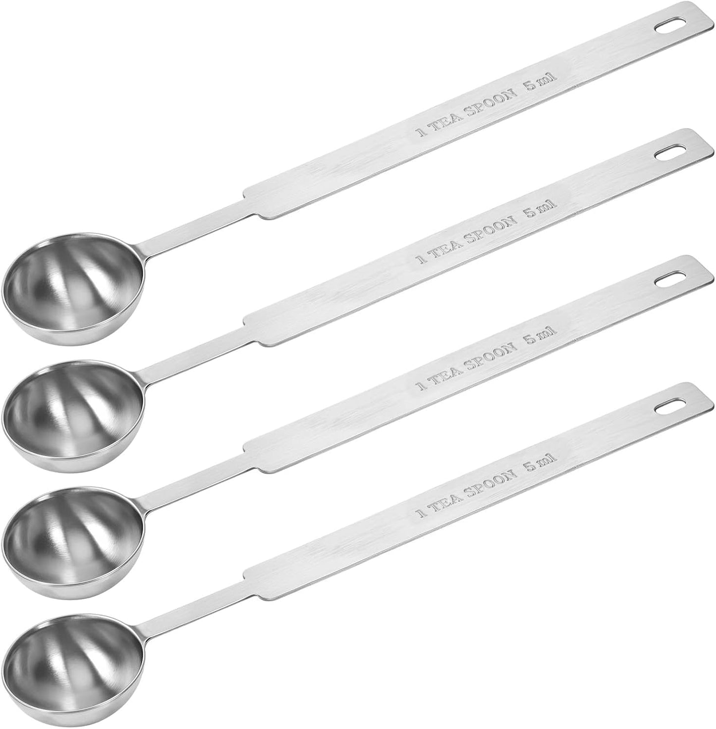 4 Cucharaditas Medidoras Acero Inox 0.18oz Lavavajillas
