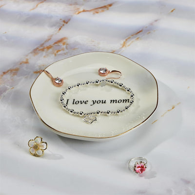 Bandeja cerámica para joyas y anillos regalo mamá
