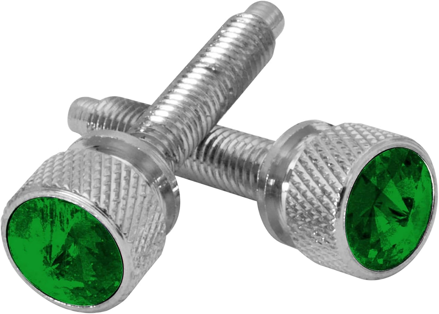 Tornillo cromado con cristal verde para tablero Kenworth