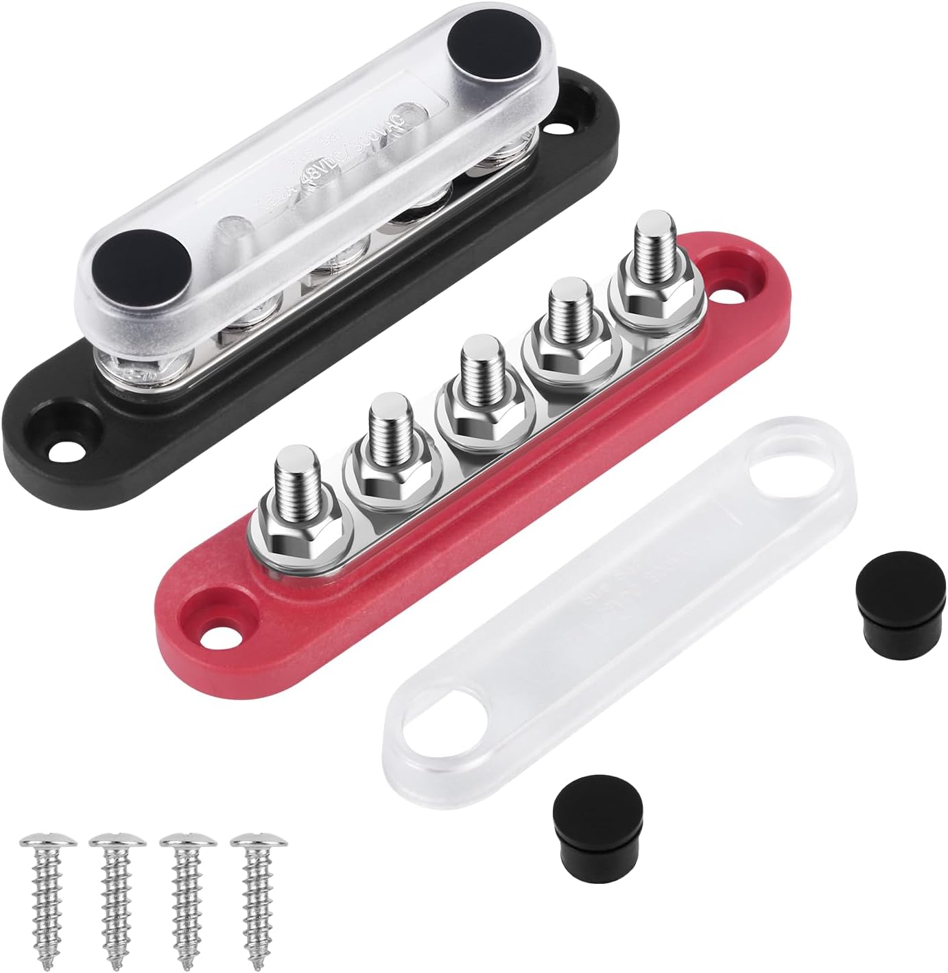 Bloque distribución 12V 150A pernos 5x1/4 audio marino