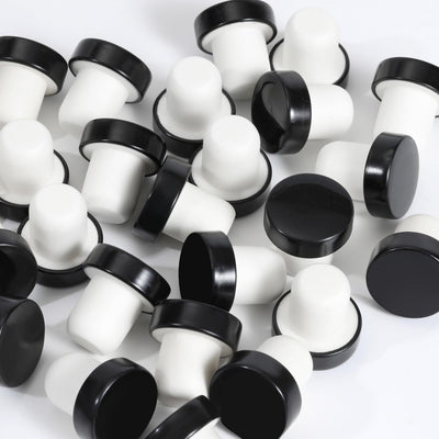 Tapón en forma de T de corcho reutilizable para botellas negro 20 piezas