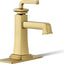Grifo baño una manija 1.2gpm latón cepillado vibrante