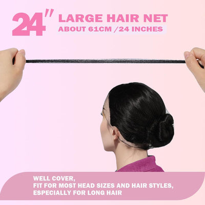 Red para cabello 24" 60 redes invisibles negro