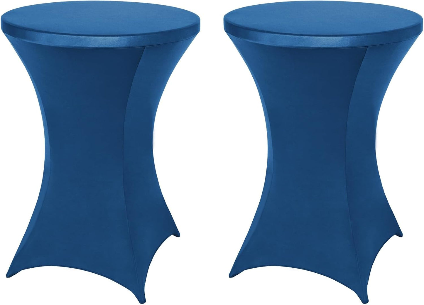 2 Cubremesas Spandex Azul para Mesa Alta 30" Fiesta Dj Bar