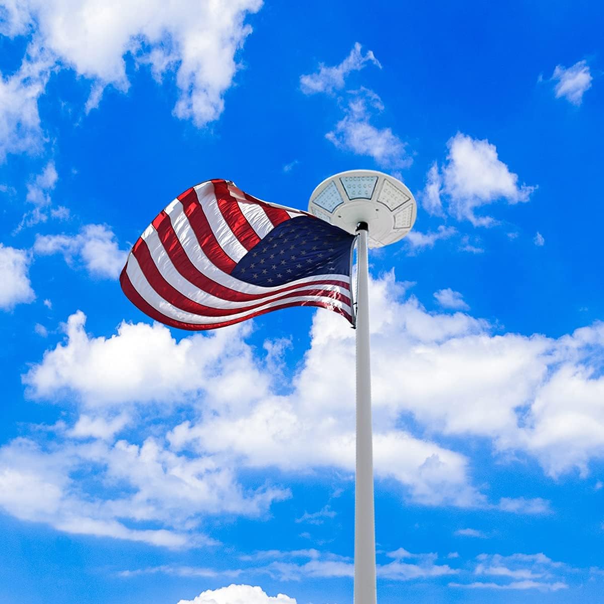 Luz asta bandera solar 200 LED 2000lm impermeable